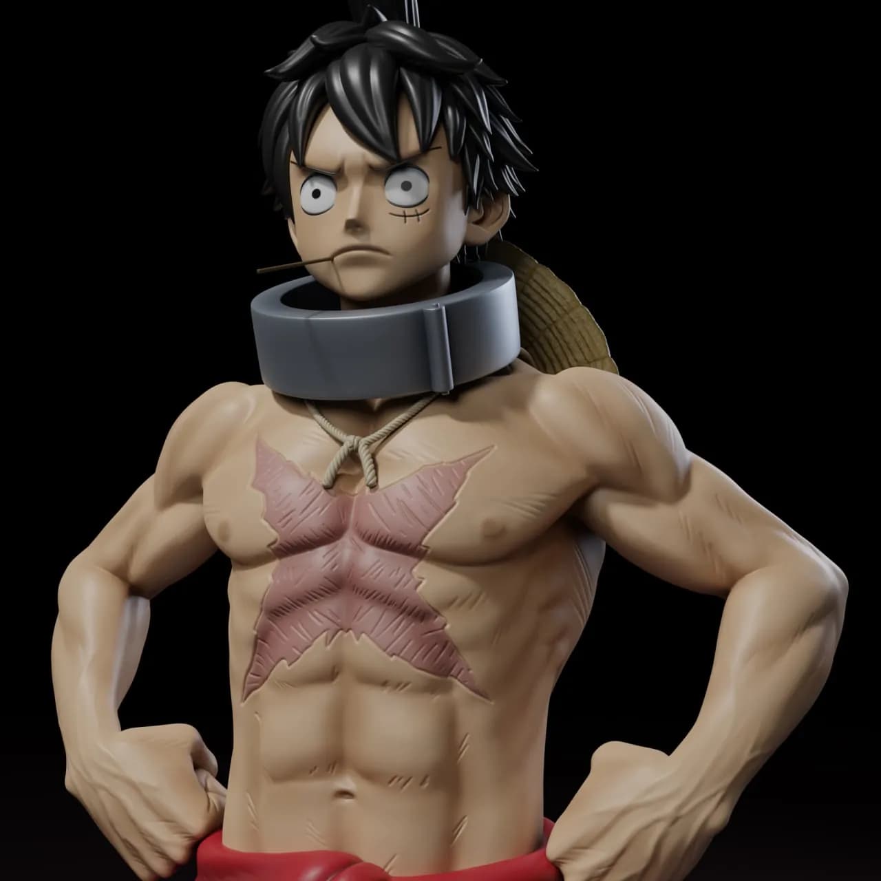 STL - Monkey D. Luffy Figura
