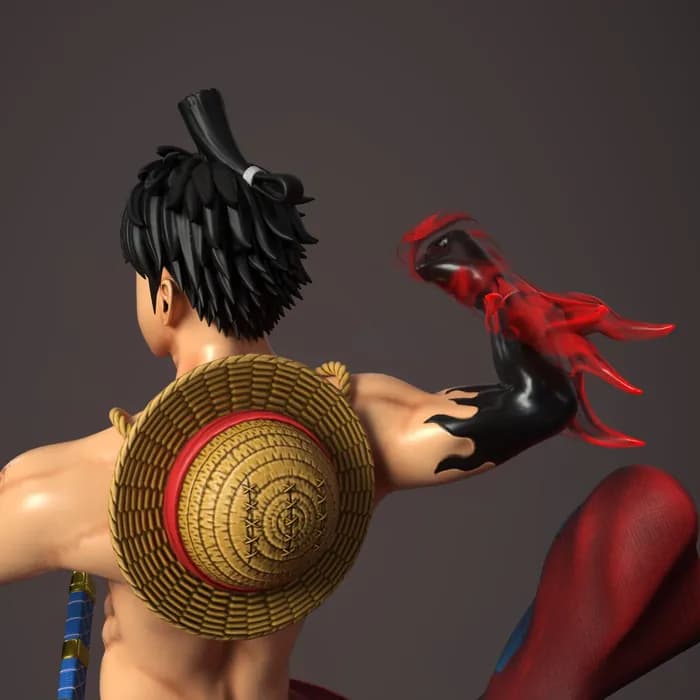STL - monkey dluffy vs kaido render 3