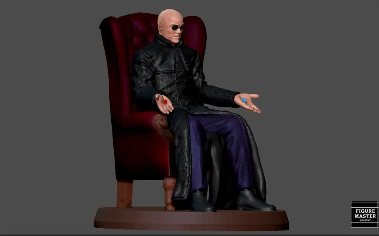 STL - Morpheus con las pastillas render 2