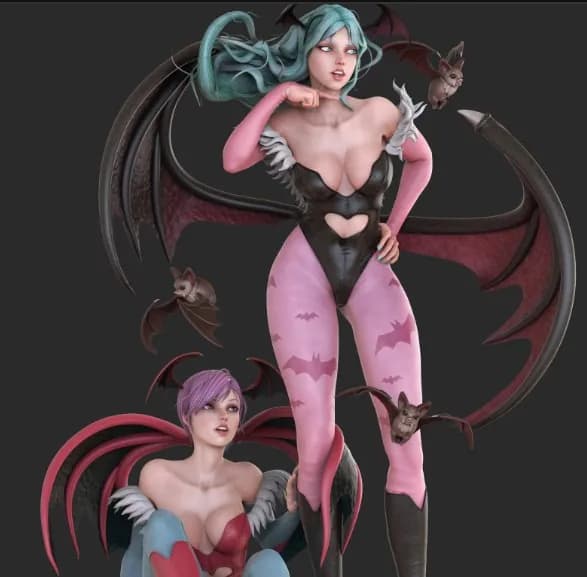 STL - Morrigan y Lilith Aensland