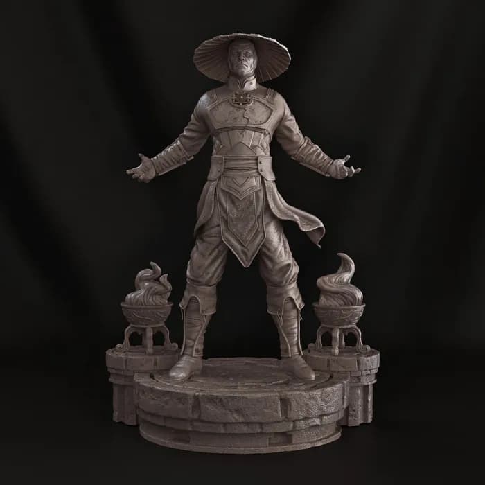 STL - mortal kombat, raiden render 2