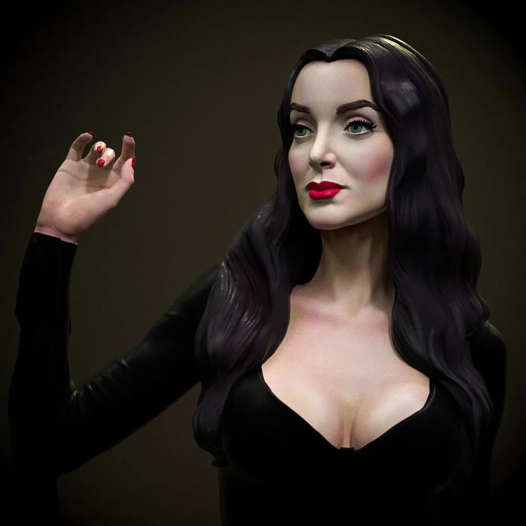 STL - Morticia Addams figura