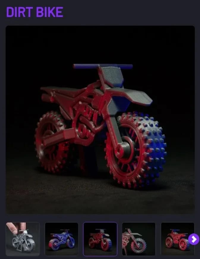 STL - Motocicleta de cross render 2