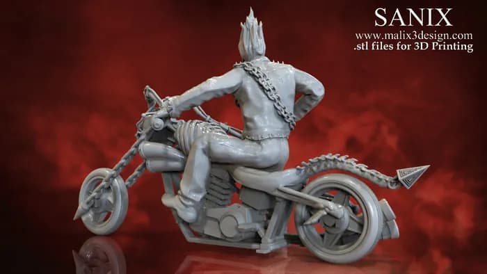 STL - Motorista Fantasma Motociclista