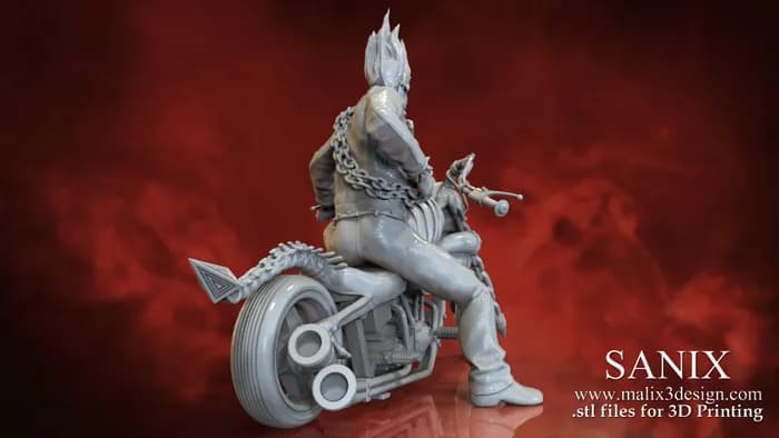 STL - Motorista Fantasma Motociclista