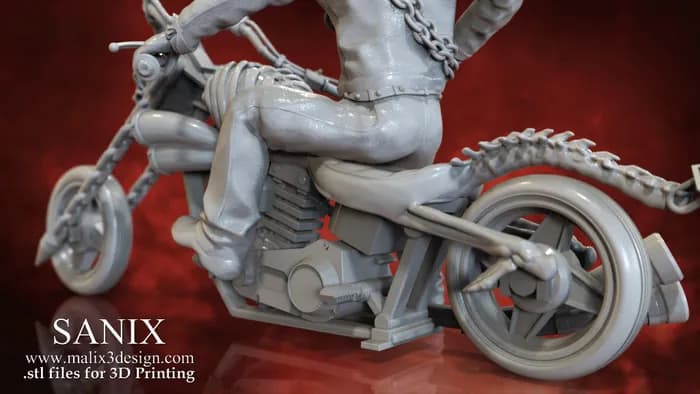STL - Motorista Fantasma Motociclista