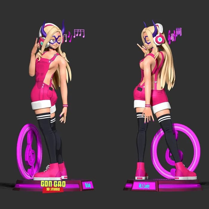 STL - mount lady loves music render 4