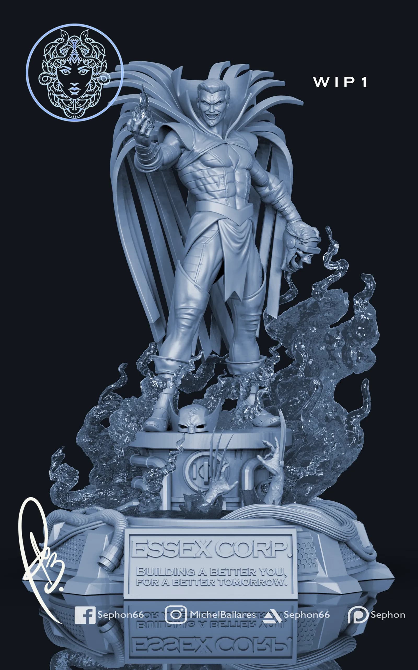 STL - Mr. Sinister de Marvel Comics render 3