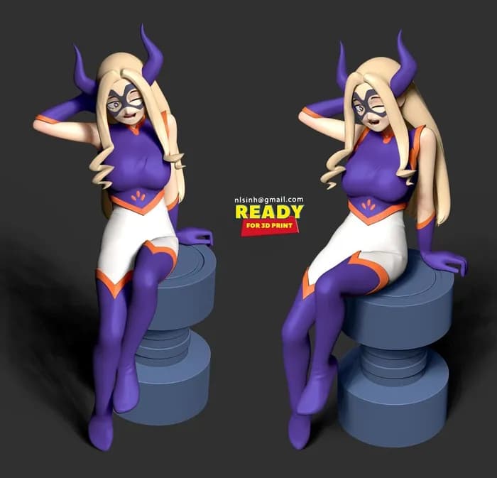STL - mt lady my hero academia fanart render 2