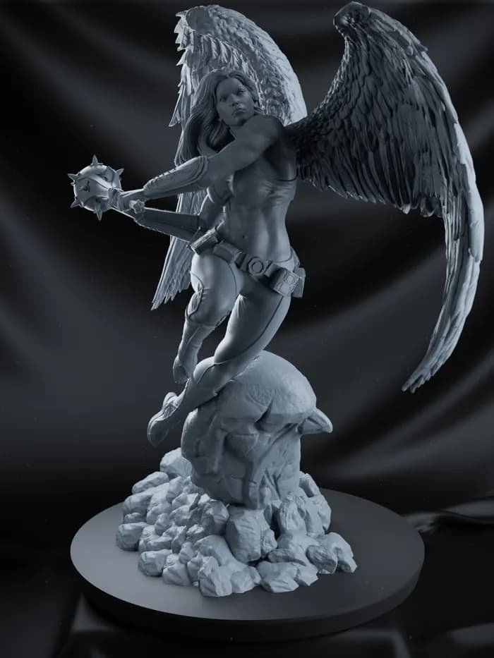 STL - mulher gavião, pose