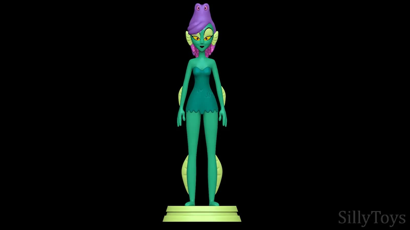 STL - Muñeca Anfibio Monstruo render 5