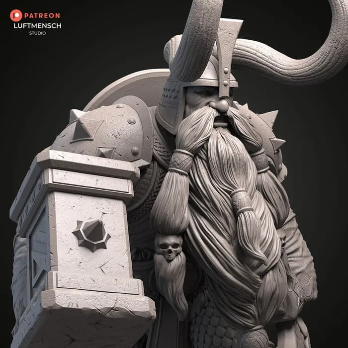 STL - muradin bronzebeard 1 10 render 3