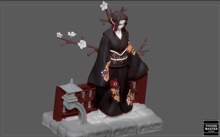 STL - Muzan Kibutsuji Kimono