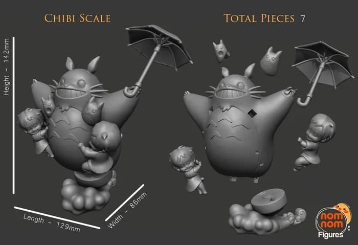 STL - my neighbour tototoro nomnom render 2