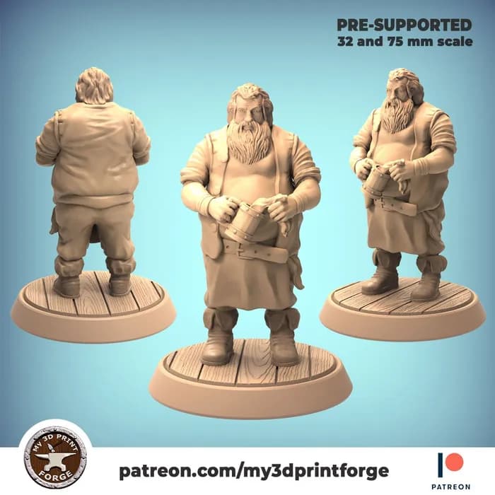 STL - my3dprintforge barmaid