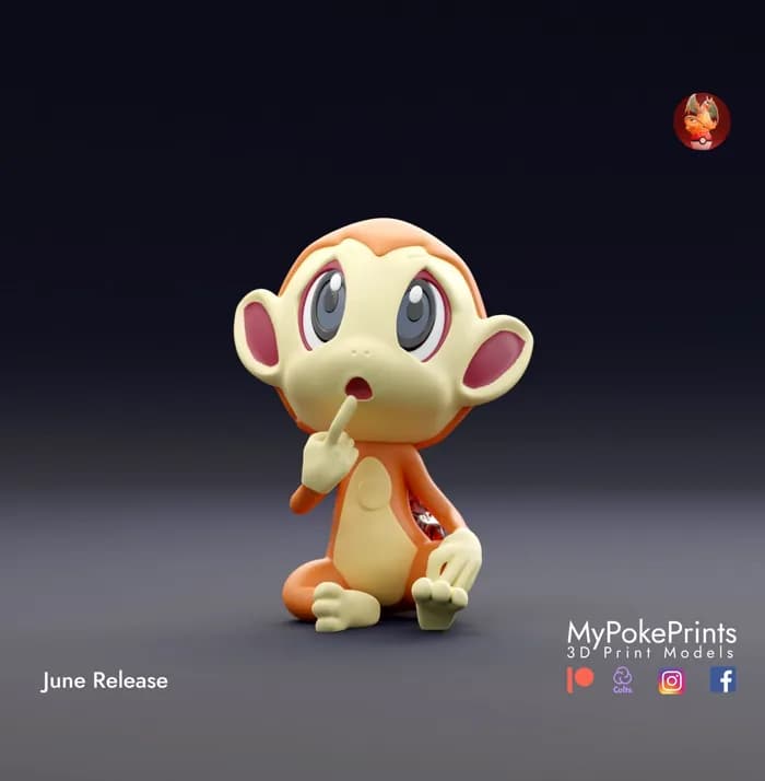 STL - mypokeprints chimchar 1