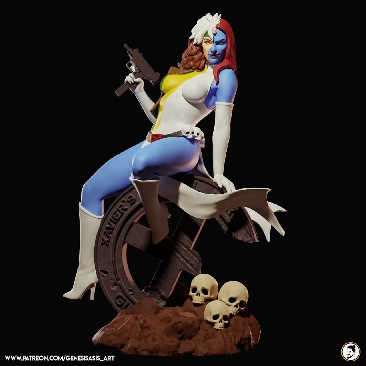 STL - Mystique y Rogue Fan Art Figura