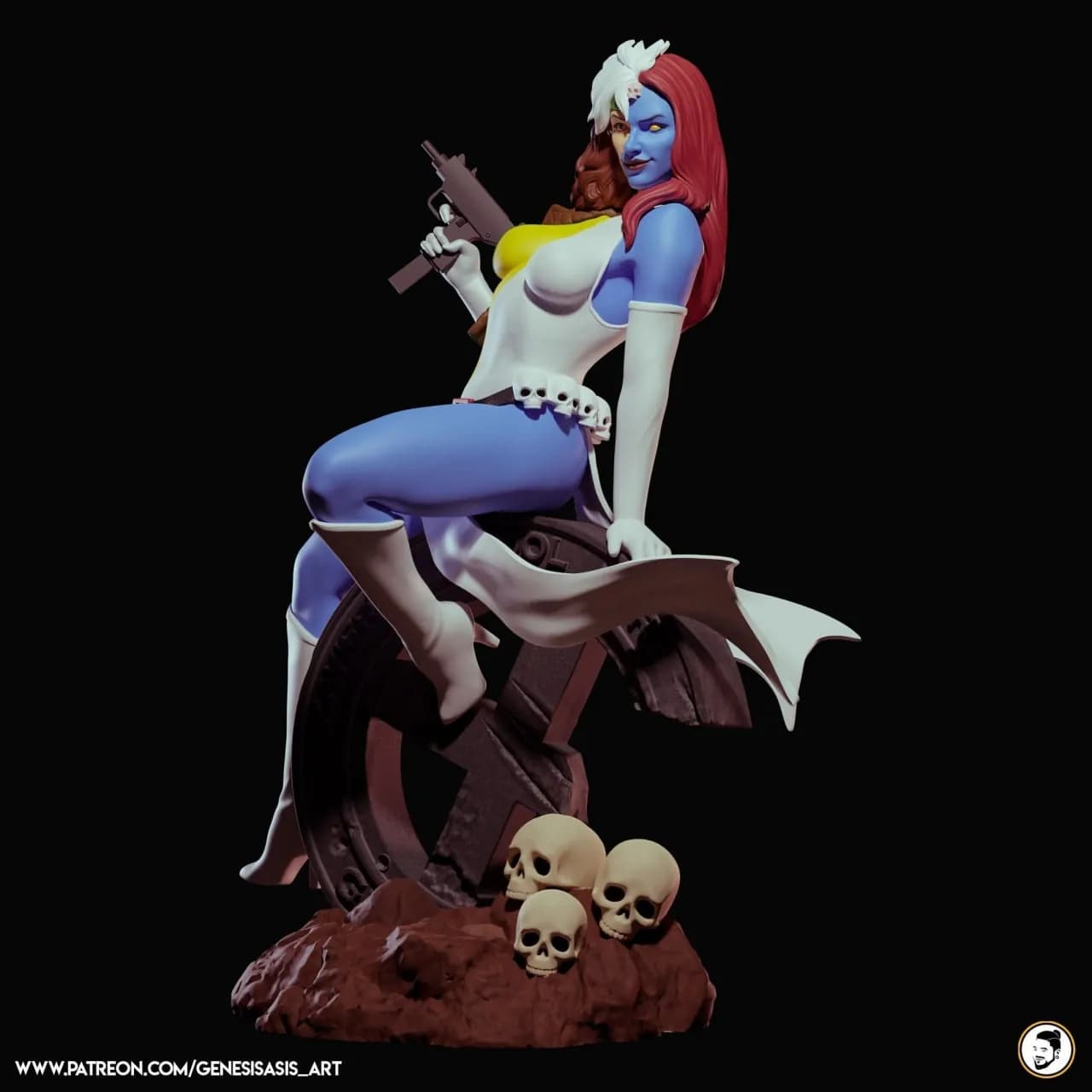 STL - Mystique y Rogue Fan Art Figura render 3