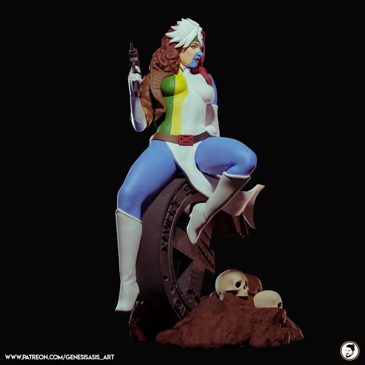 STL - Mystique y Rogue Fan Art Figura render 4