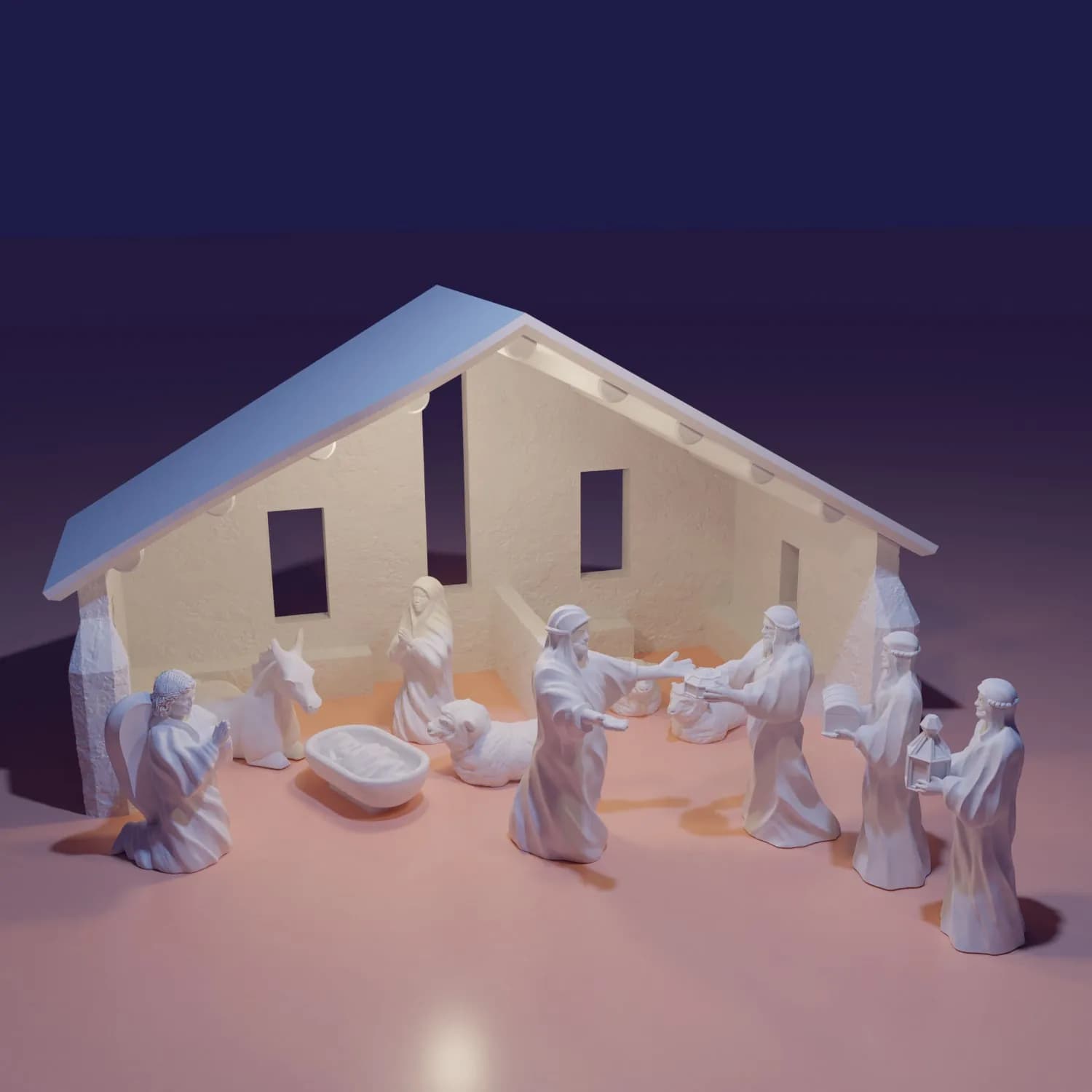 STL - Nacimiento Navideño Completo