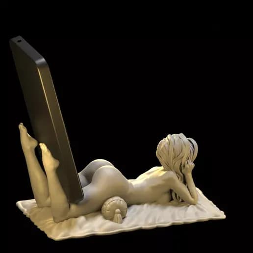 STL - naked girl phone stand