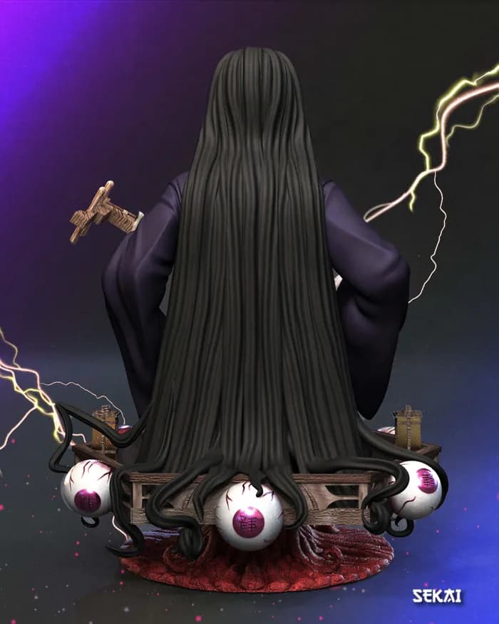 STL - Nakime Figura Demon Slayer render 4