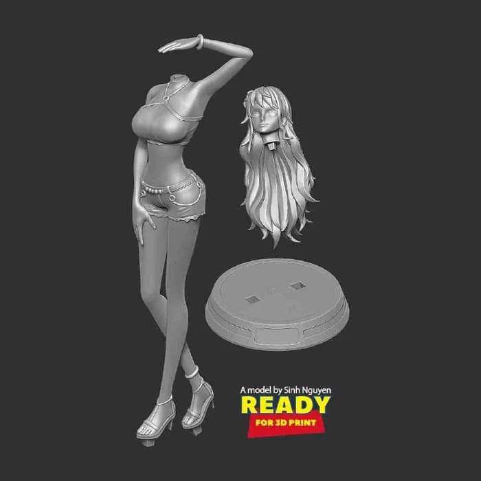 STL - Nami con bikini de verano render 3