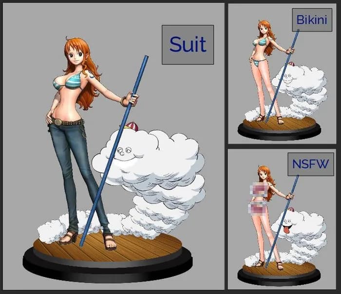 STL - nami with zeus one piece