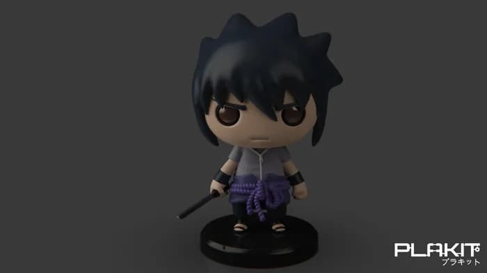 STL - naruto sasuke plakit 2 render 3