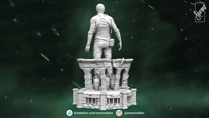 STL - Nathan Drake Uncharted 4 render 4