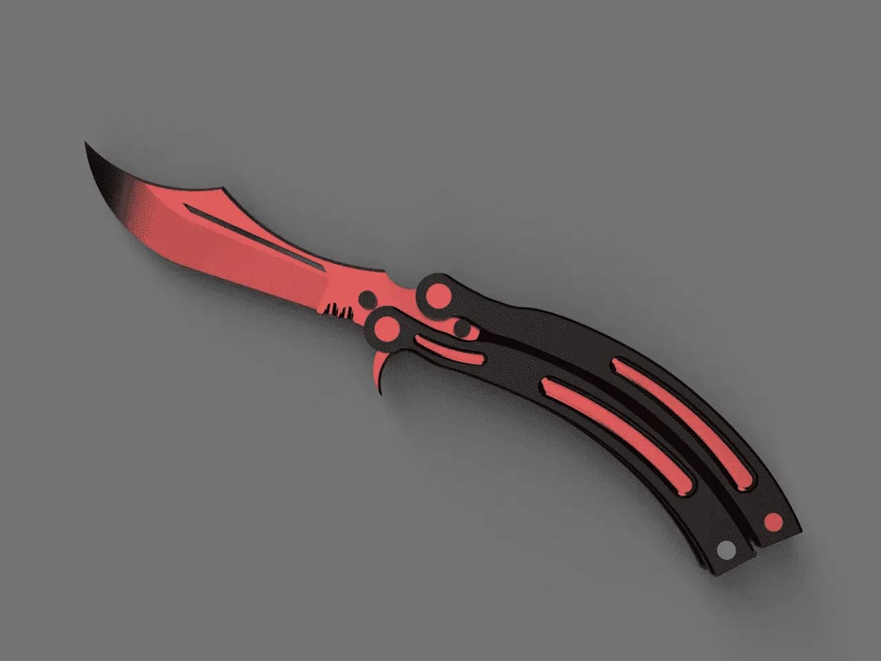 STL - Navaja Mariposa CS:GO render 4