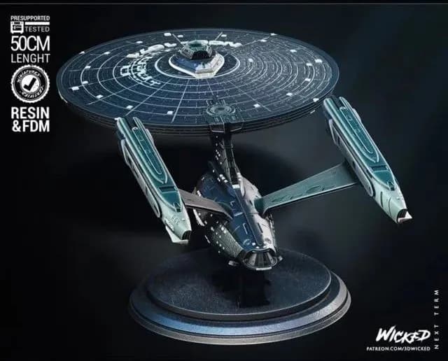 STL - Nave Enterprise NCC 1701 render 3
