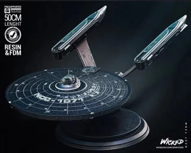 STL - Nave Enterprise NCC 1701 render 4