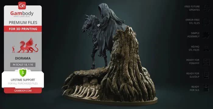STL - nazgul & hobbits render 2