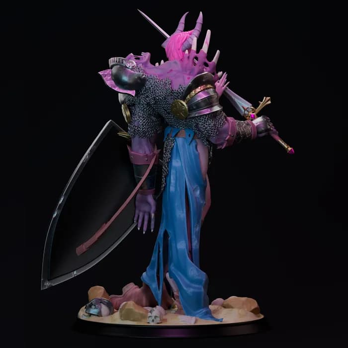 STL - Necromante demoníaca con armadura render 3