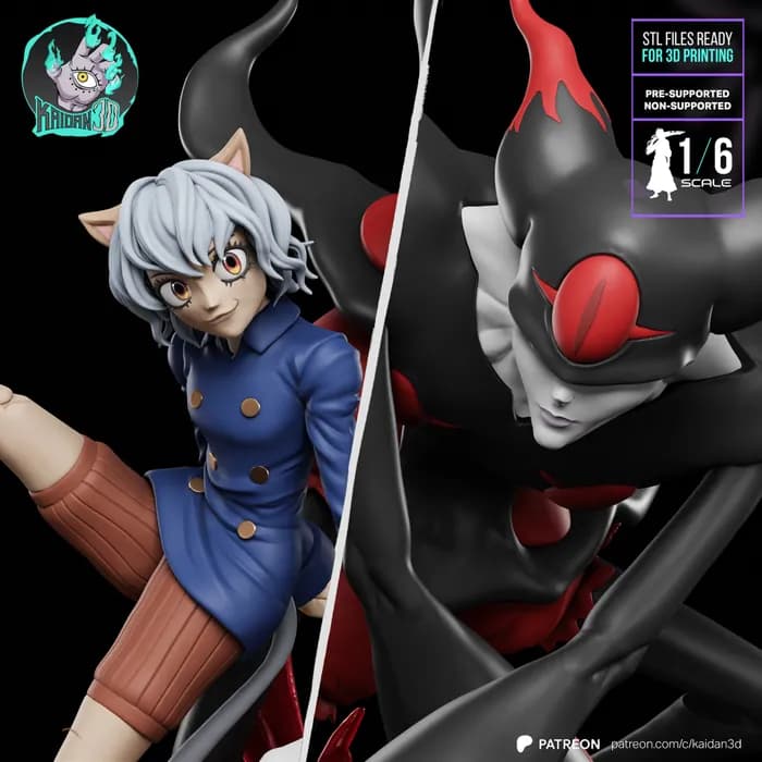 STL - Neferpitou y Terpsichora render 3