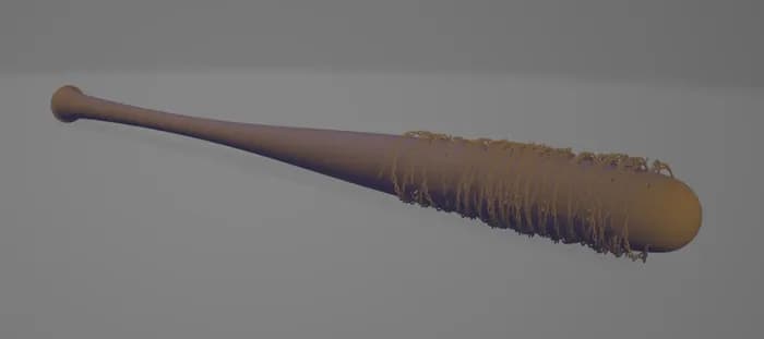 STL - negan bat bat with barbed wire