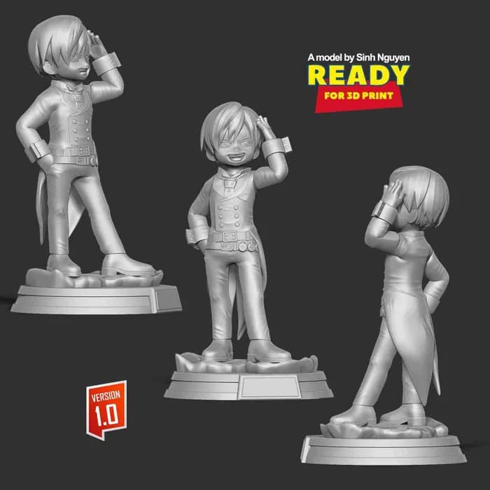 STL - neito monoma my hero academia render 5