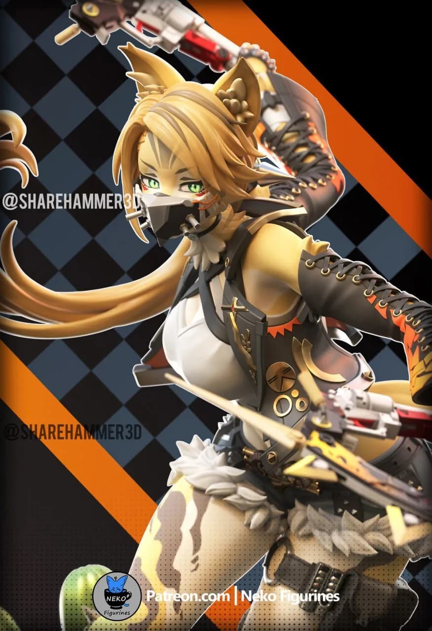 STL - Neko guerrera Zenless Zone Zero