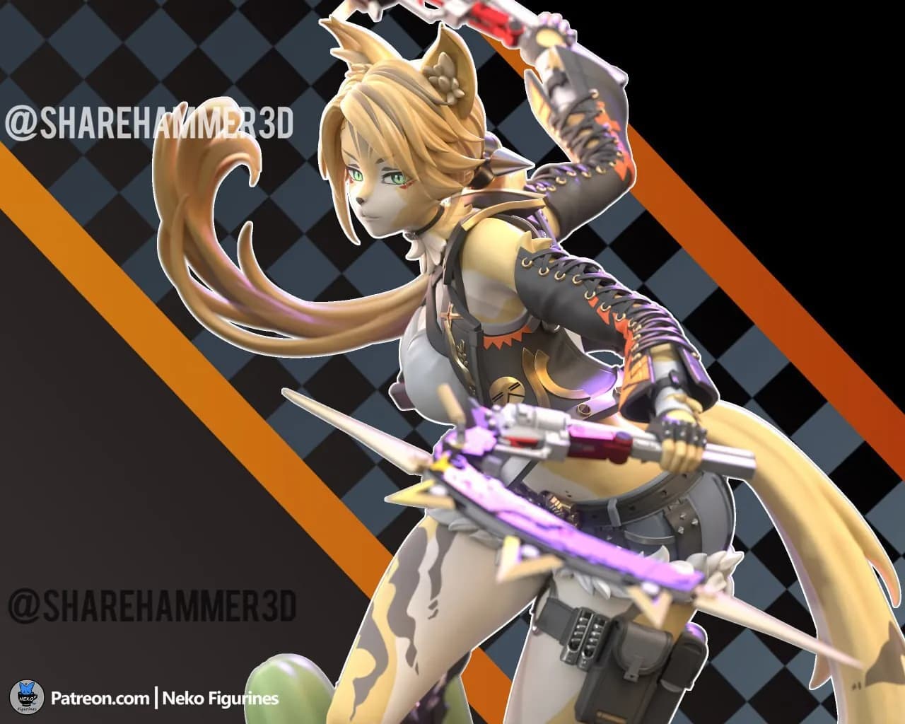 STL - Neko guerrera Zenless Zone Zero