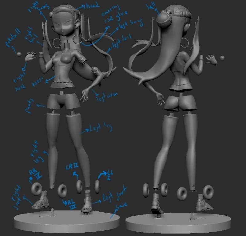 STL - Nessa de Pokemon 2 render 3