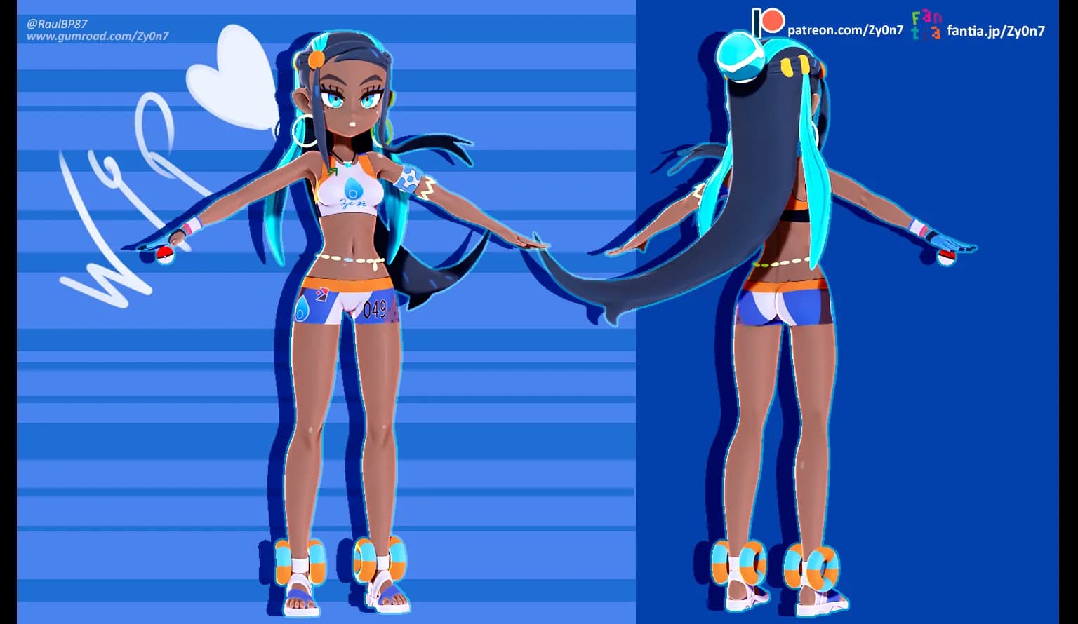 STL - Nessa de Pokemon 2 render 4