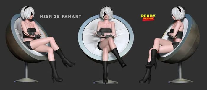 STL - nier 2b in the chair stl