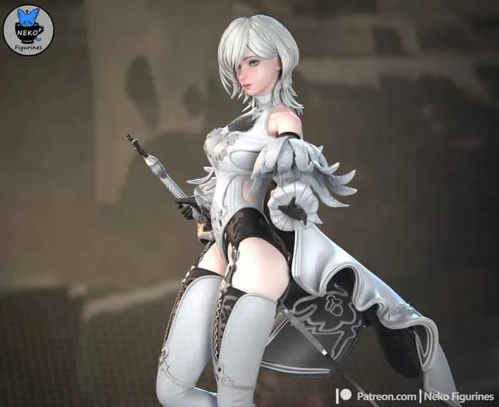 STL - nier yorha no 10 render 2