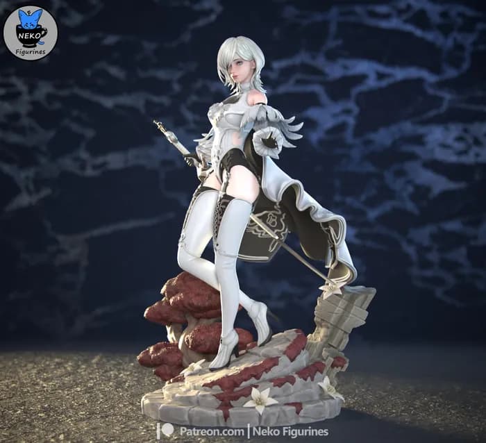 STL - nier yorha no 10 render 5
