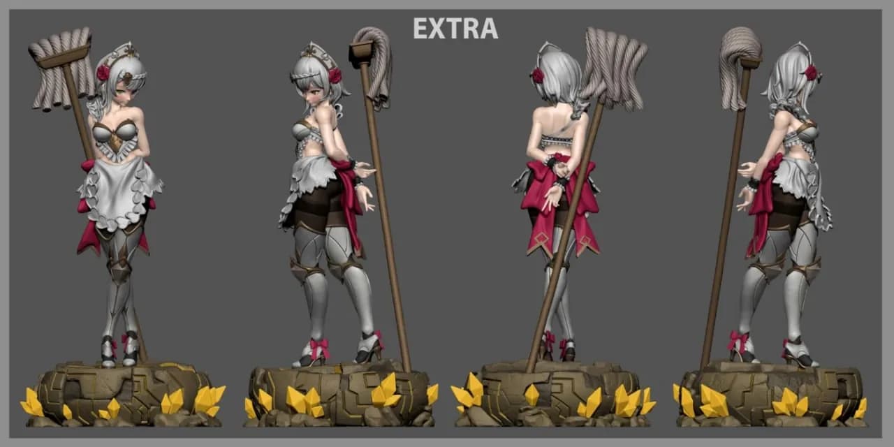 STL - Noelle Genshin Impact 2 render 2