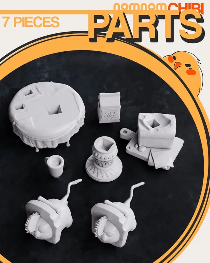 STL - nomnom pochita render 4