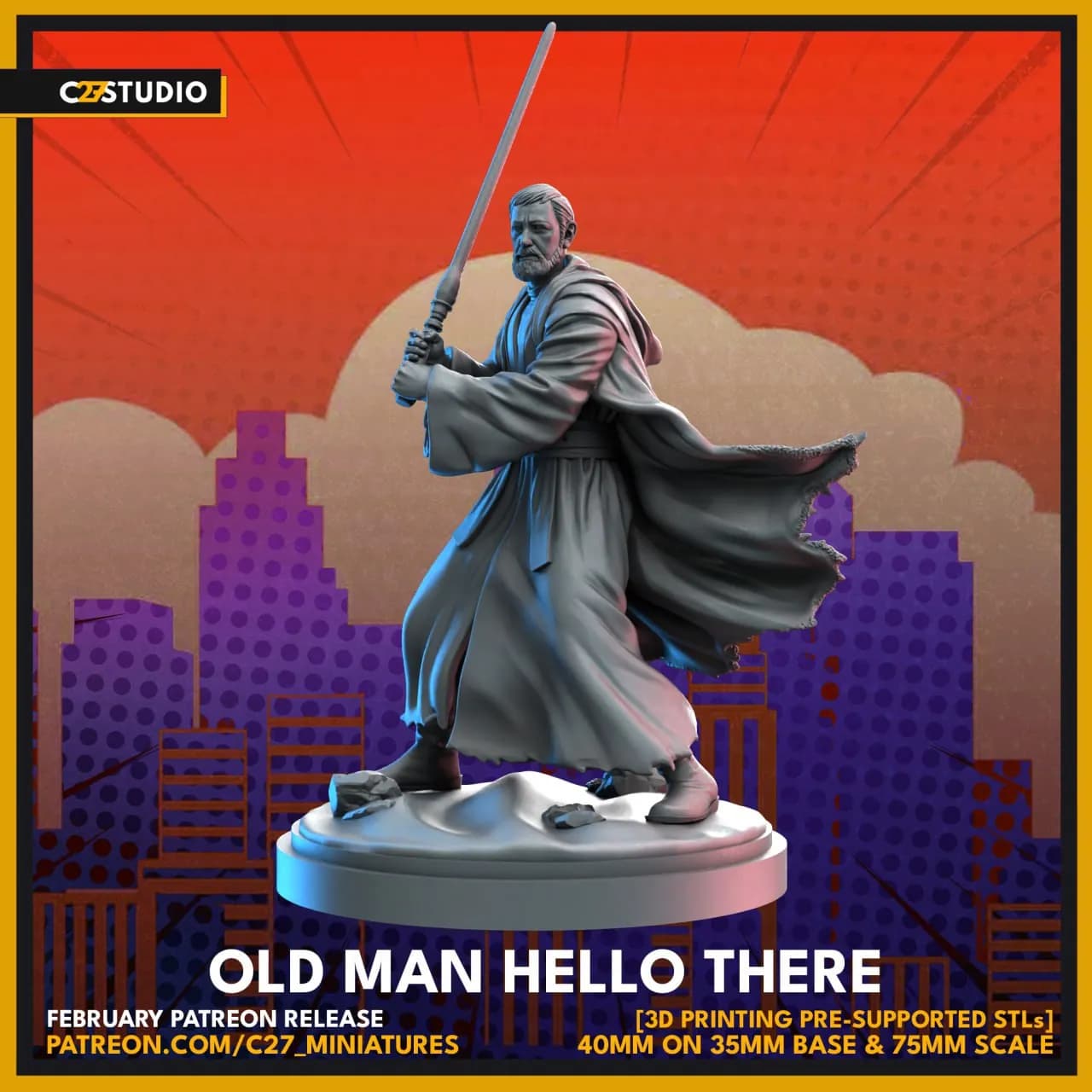 STL - Obi Wan Kenobi anciano