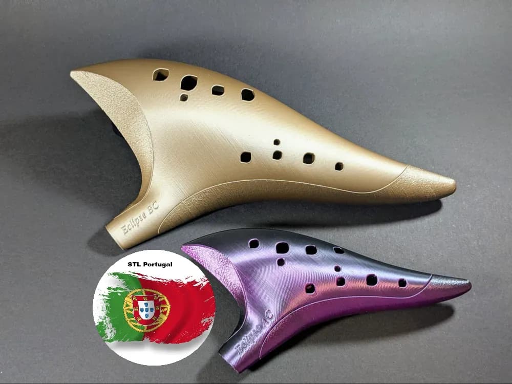 STL - Ocarina de bajo en Do Eclipse render 2