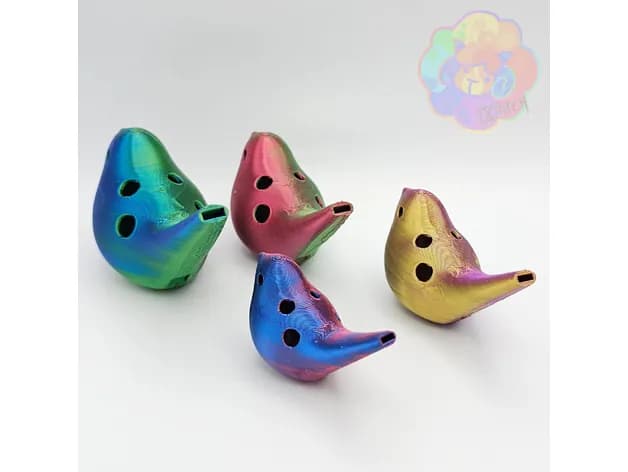 STL - Ocarina de pájaro render 3
